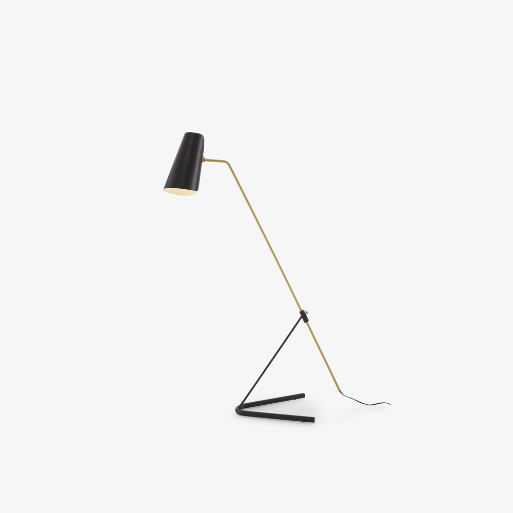 Image LAMPADAIRE ABAT JOUR NOIR 