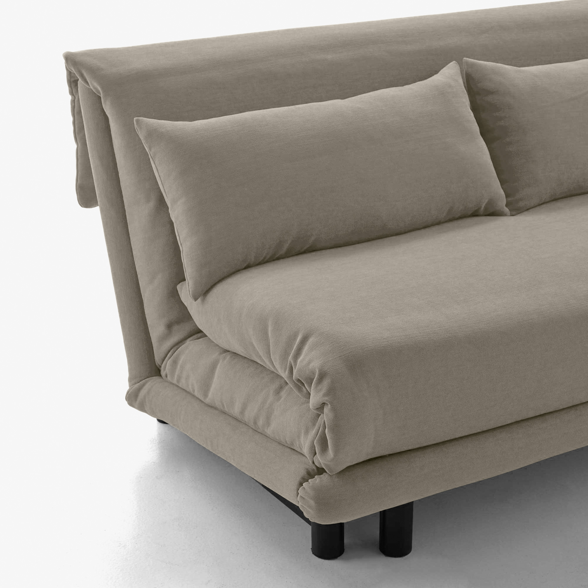 Image SCHLAFSOFA 3-SITZIG MIT KEILKISSEN WEICHE MATRATZE STOFF AMALFI 9