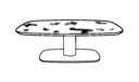 COUCHTISCH MARMORPLATTE GESTELL LACK WEISS