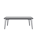 TABLE DE REPAS - FORME TONNEAU PLATEAU GRÈS CÉRAME 