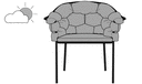 卡瓦弗椅 浅褐色 / 炭灰色 结构 