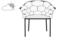 卡瓦弗椅 米白色 / 炭灰色 结构 