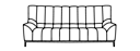 3-SITZER GESTELL STAHL LACKIERT 