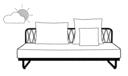 SOFA MIT SCHUTZHÜLLE 