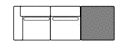2-SITZER MIT 1 ARMLEHNE RECHTS / ABLAGETISCH LINKS  