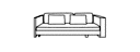 SOFA ASYMMETRISCH LINKS MIT KURZER ARMLEHNENABLAGE 