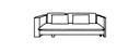 SOFA ASYMMETRISCH RECHTS MIT KURZER ARMLEHNENABLAGE 