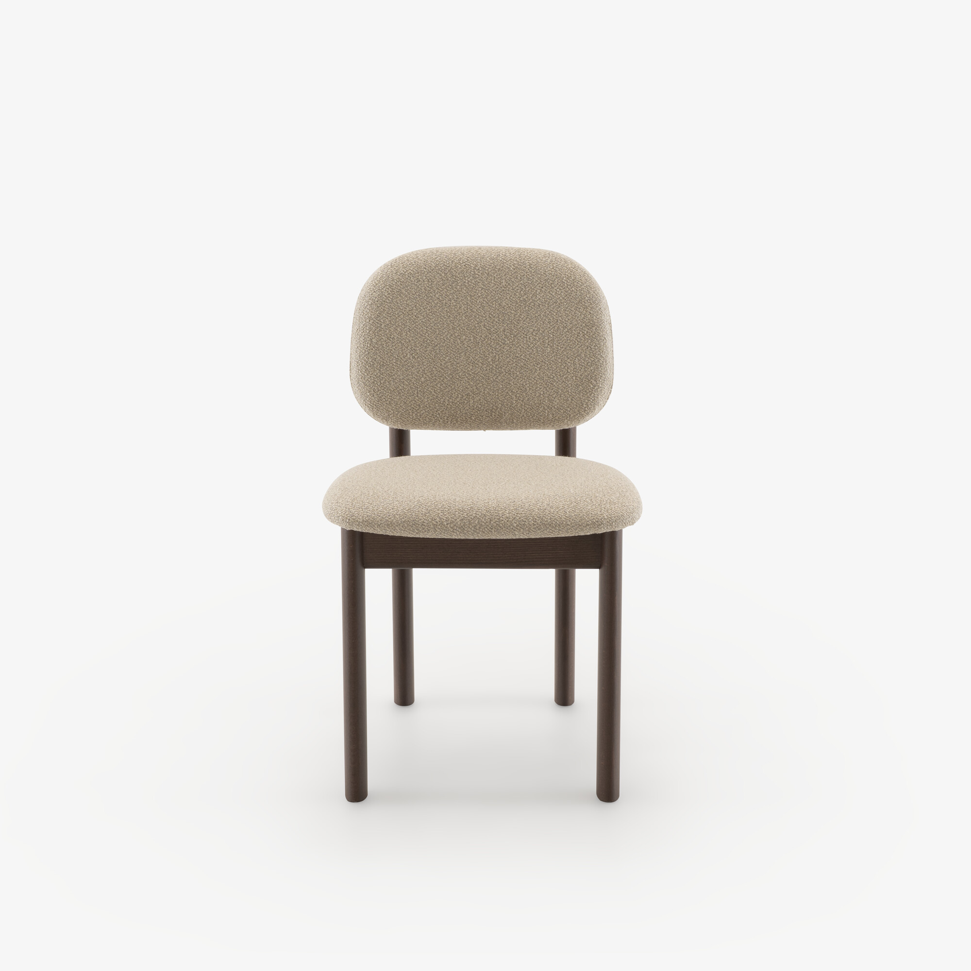 Image JEU DE 2 CHAISES HÊTRE TON NOYER ECRU