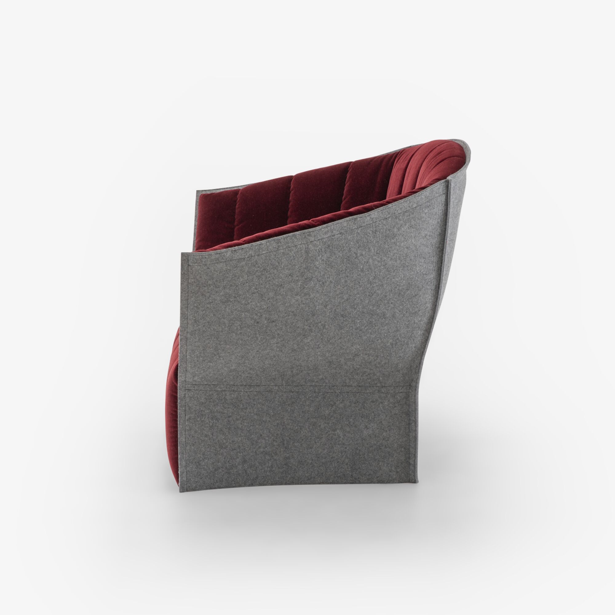 Image Fauteuil haut dossier pourtour exterieur en feutre 4