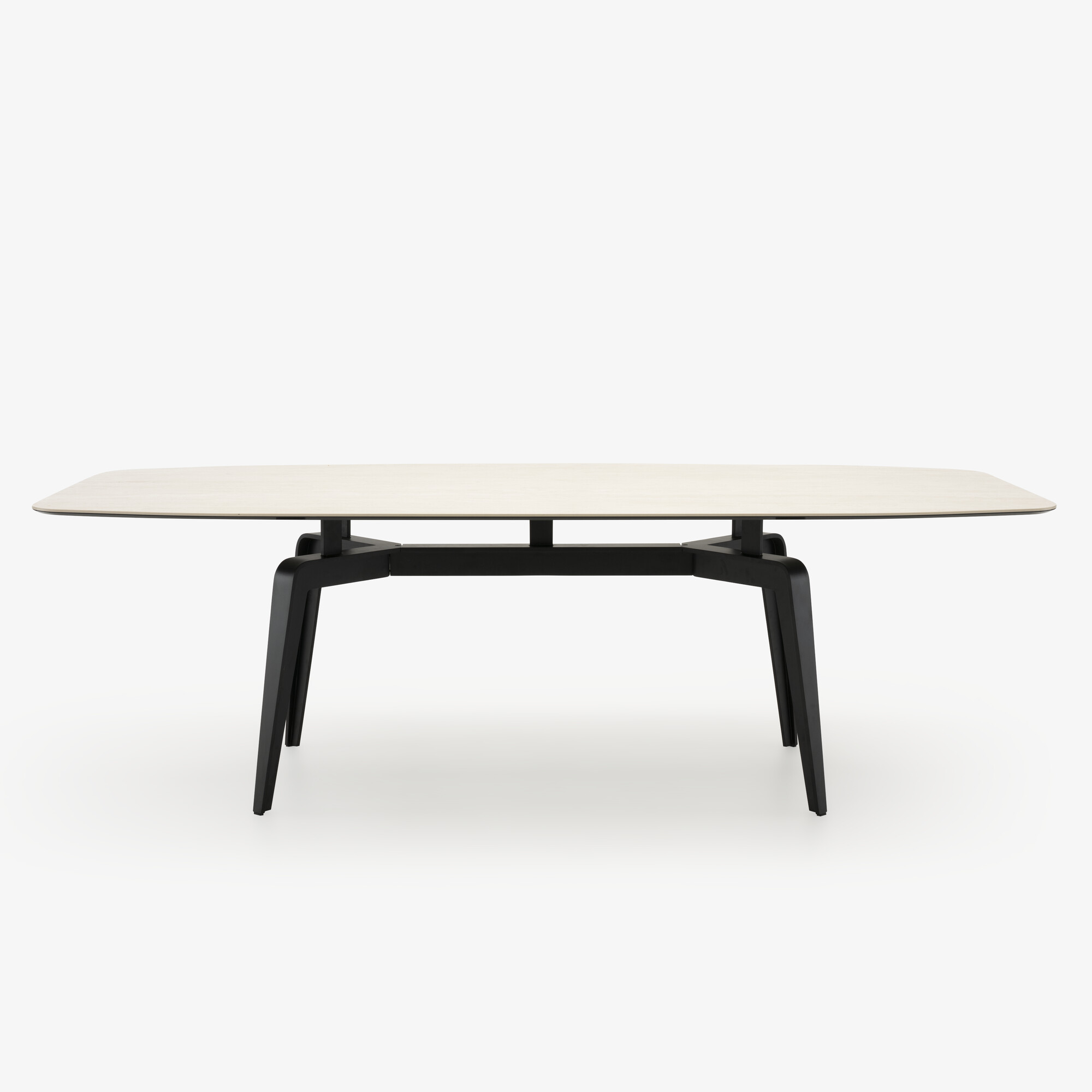 Image TABLE DE REPAS - FORME TONNEAU PLATEAU GRÈS CÉRAME 