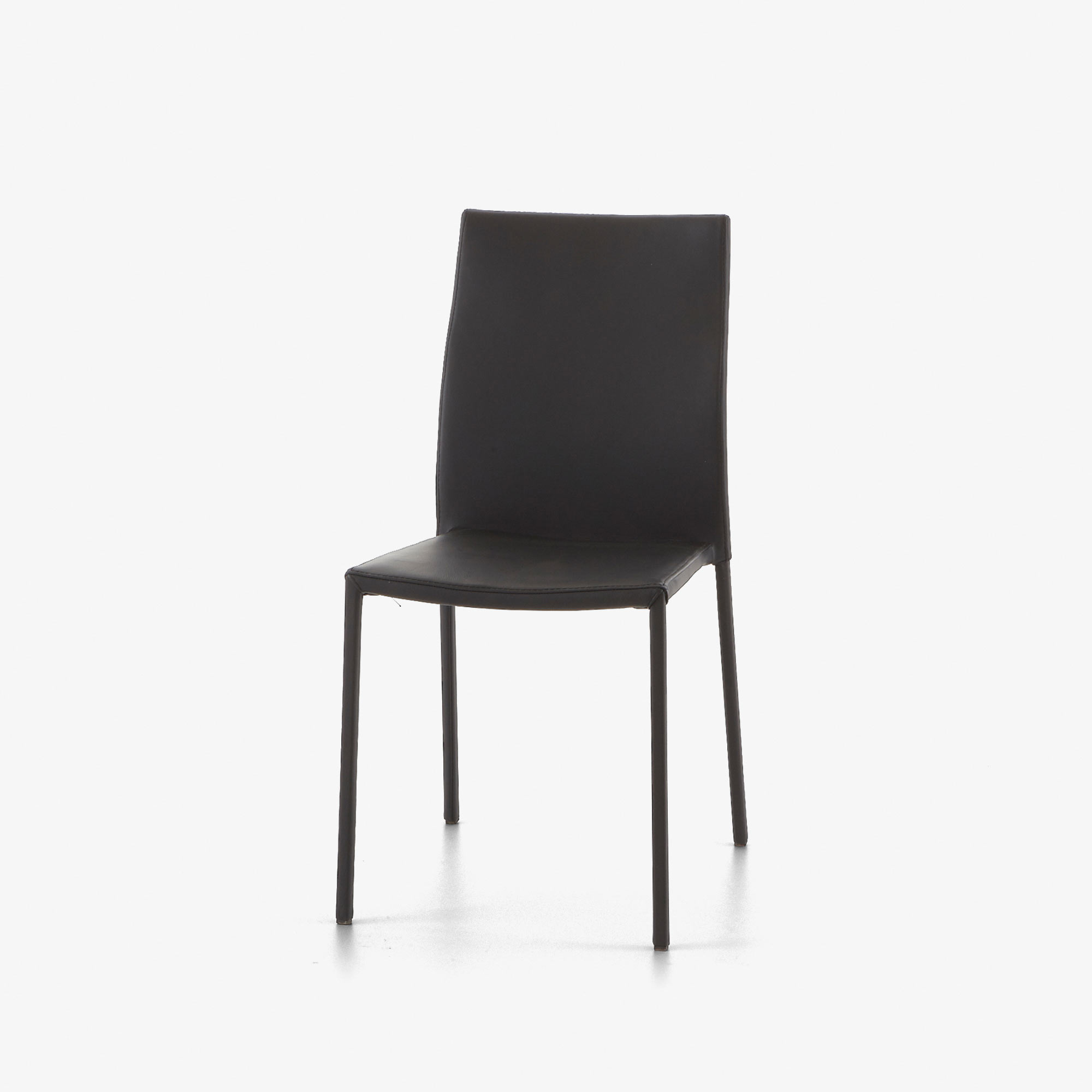 Image Chaise cuir noir  2