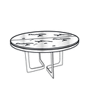 TABLE DE REPAS PIÉTEMENT LAQUÉ BLANC ALLONGE FENIX BLANC