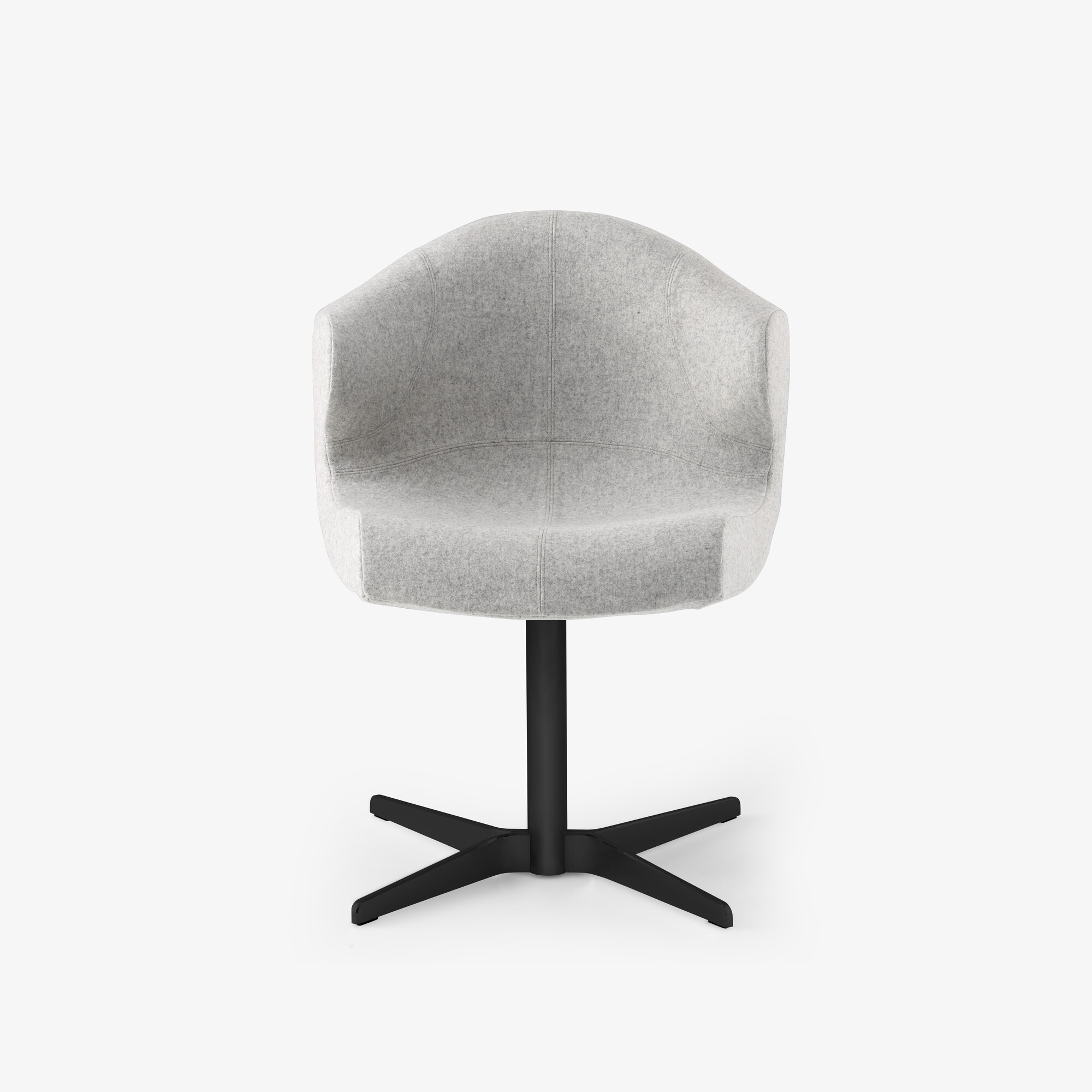 Image ALSTER CARVER CHAIR CENTRAL PEDESTAL – MATT BLACK