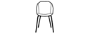 CHAIR/BRIDGE WHITE WHITE LACQUERED BASE