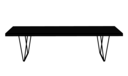 LOW TABLE SOLID EUROPEAN WALNUT BLACK STAINED