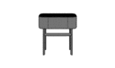 BEDSIDE TABLE DARK WALNUT MARQUINIA CERAMIC STONEWARE TOP