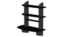 WALL-MOUNTED DESK AMERICAN WALNUT / BLACK LACQUERED 
