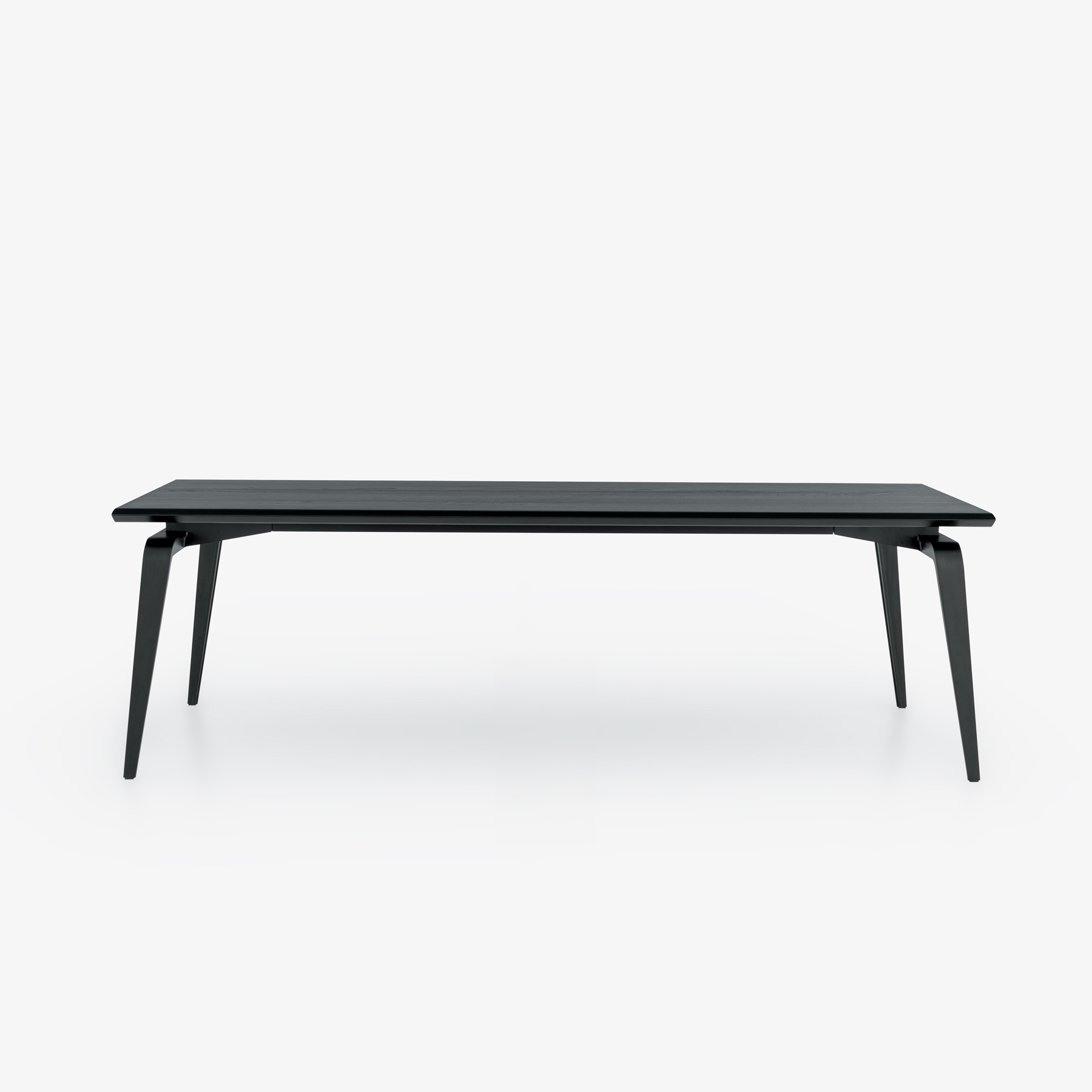 Image Rectangular dining table black lacquered base  1