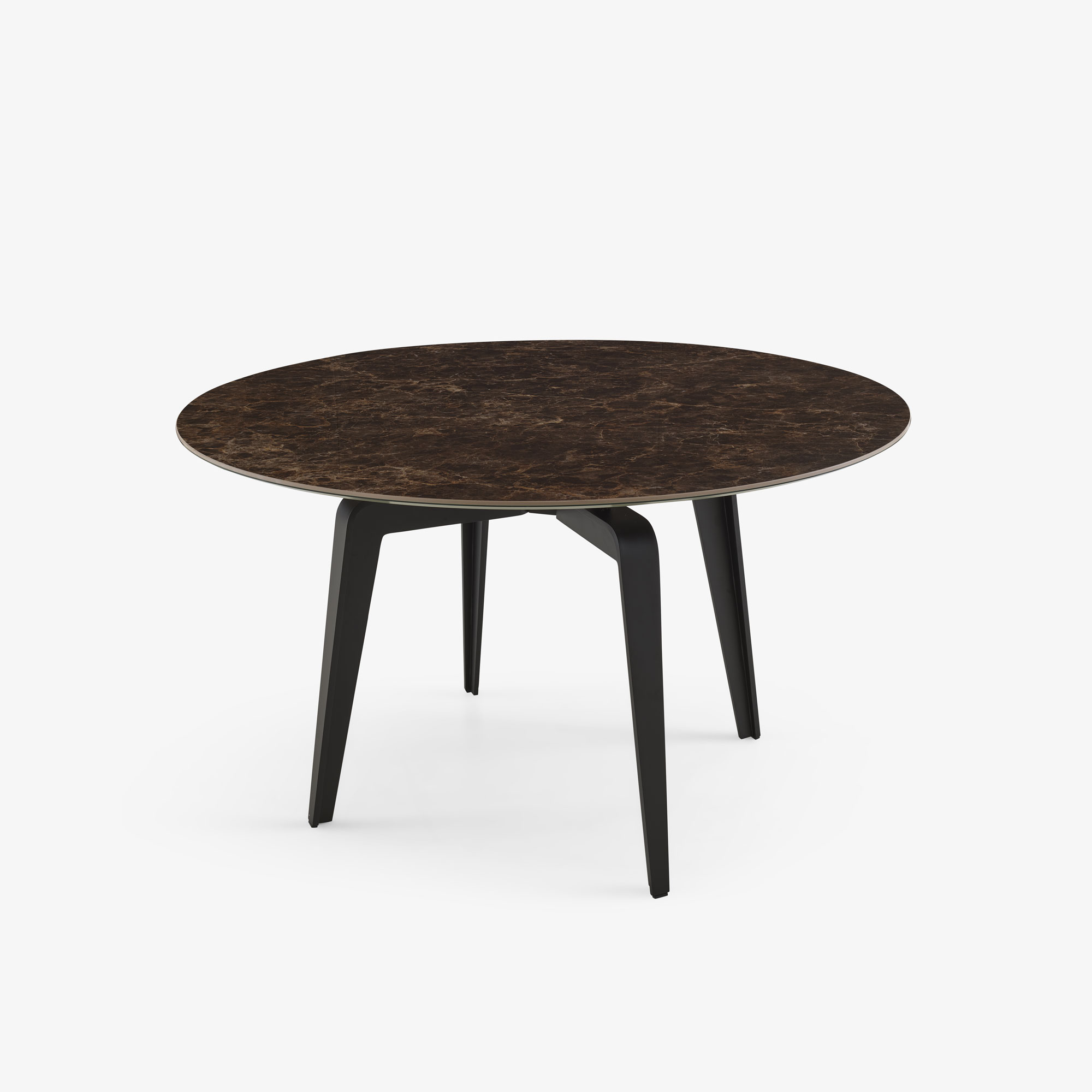 Image Round dining table black lacquered base  2