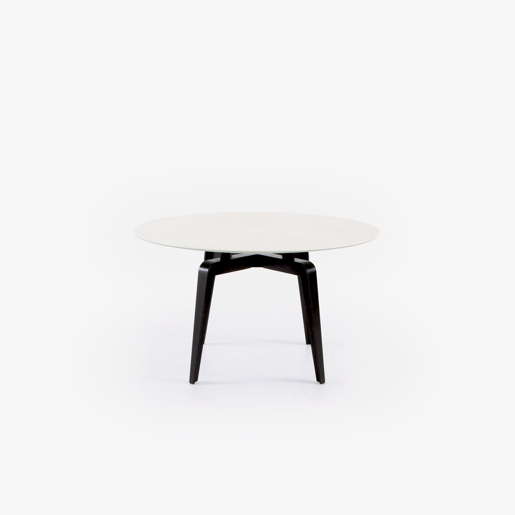 Image ROUND DINING TABLE BLACK LACQUERED BASE 