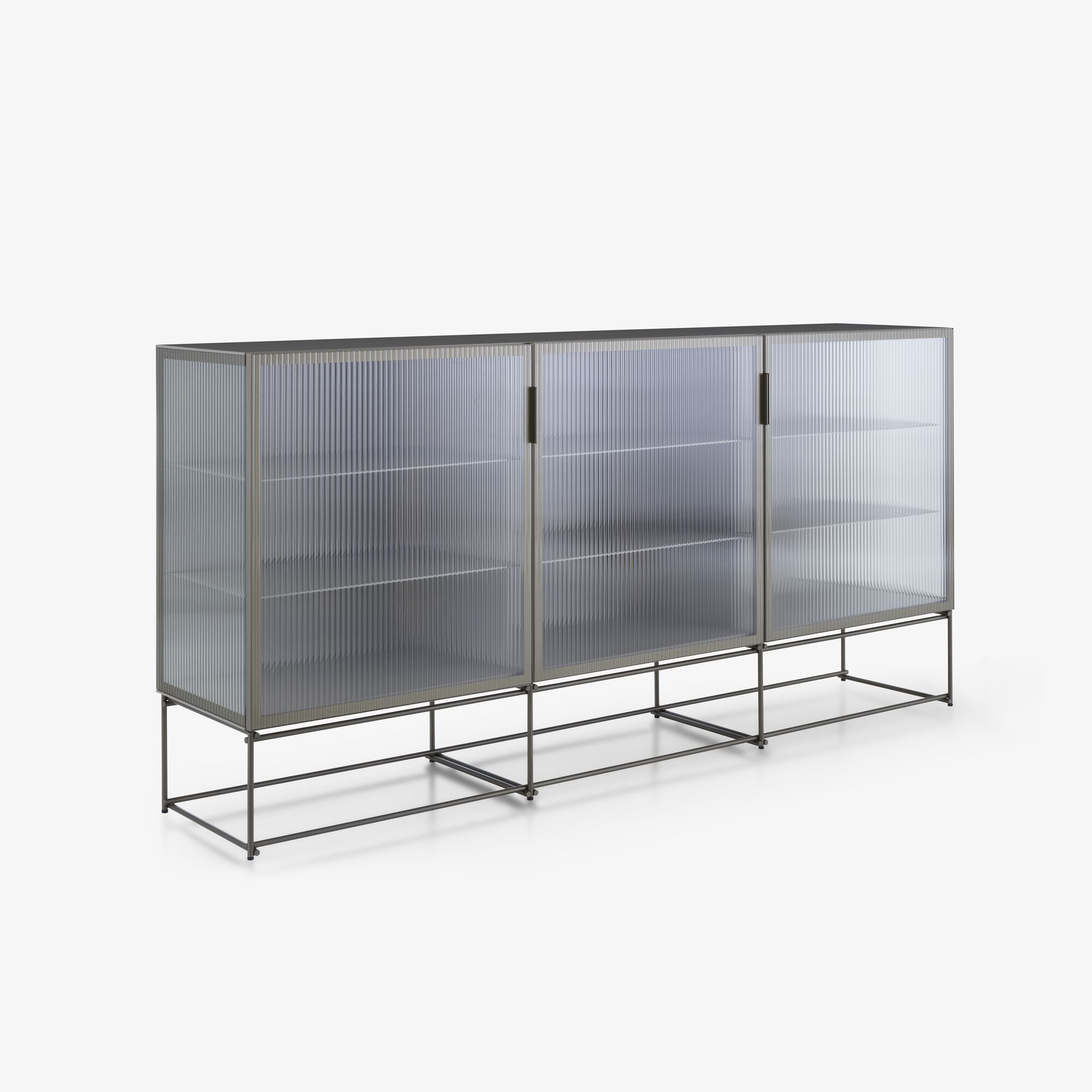 Image 3-door sideboard clear glass front k 6 2