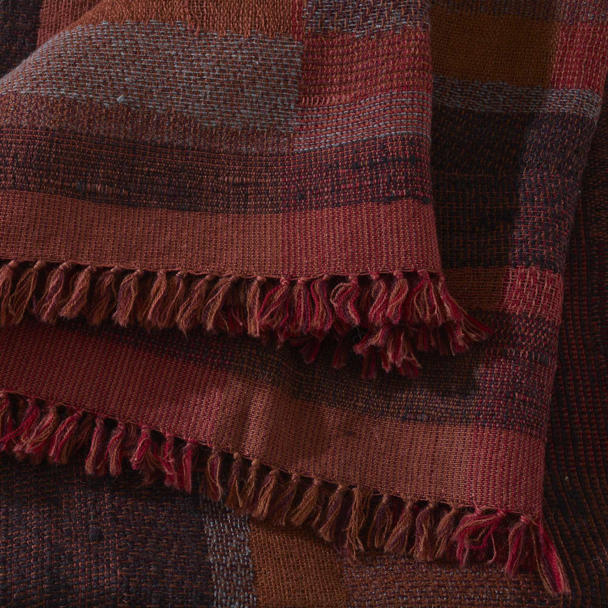 Image Plaid chocolat / rouille  3