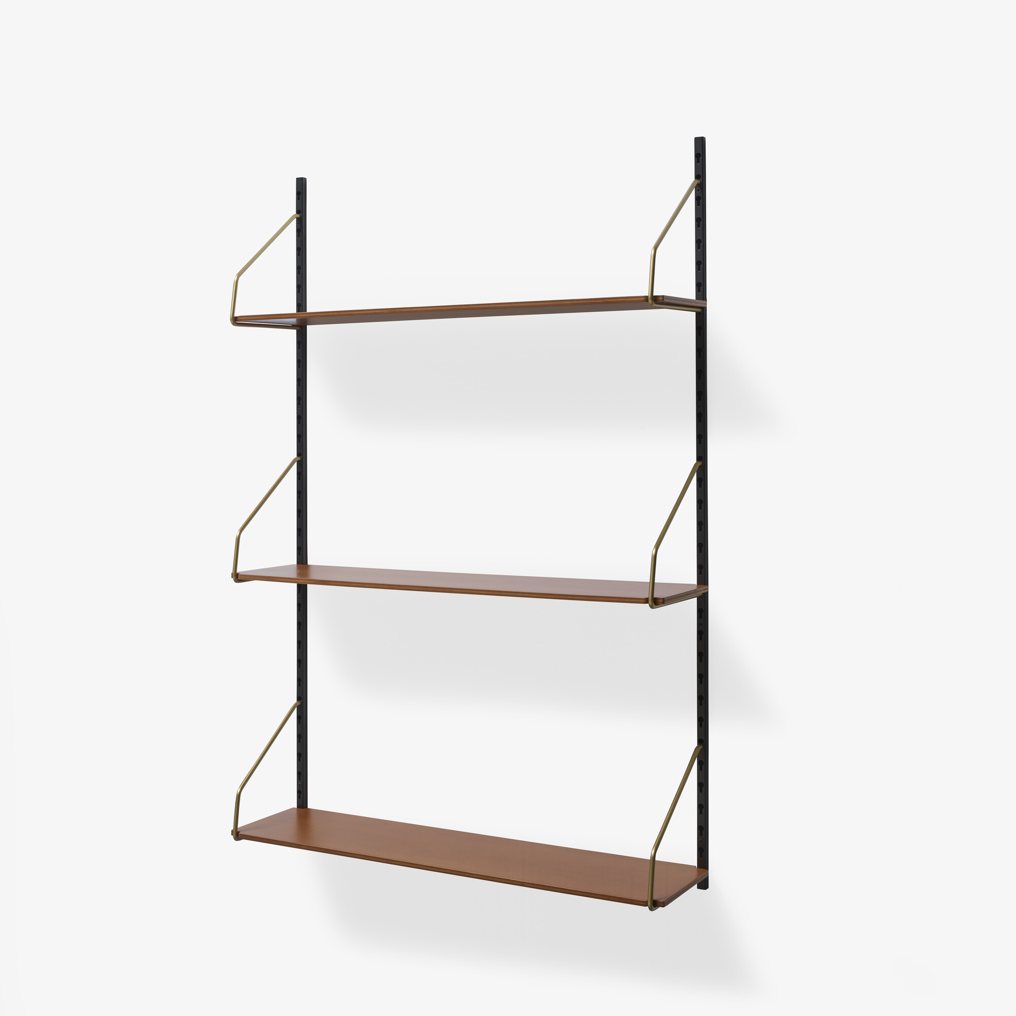 Image Wall-mounted bookshelf with wooden shelves  2