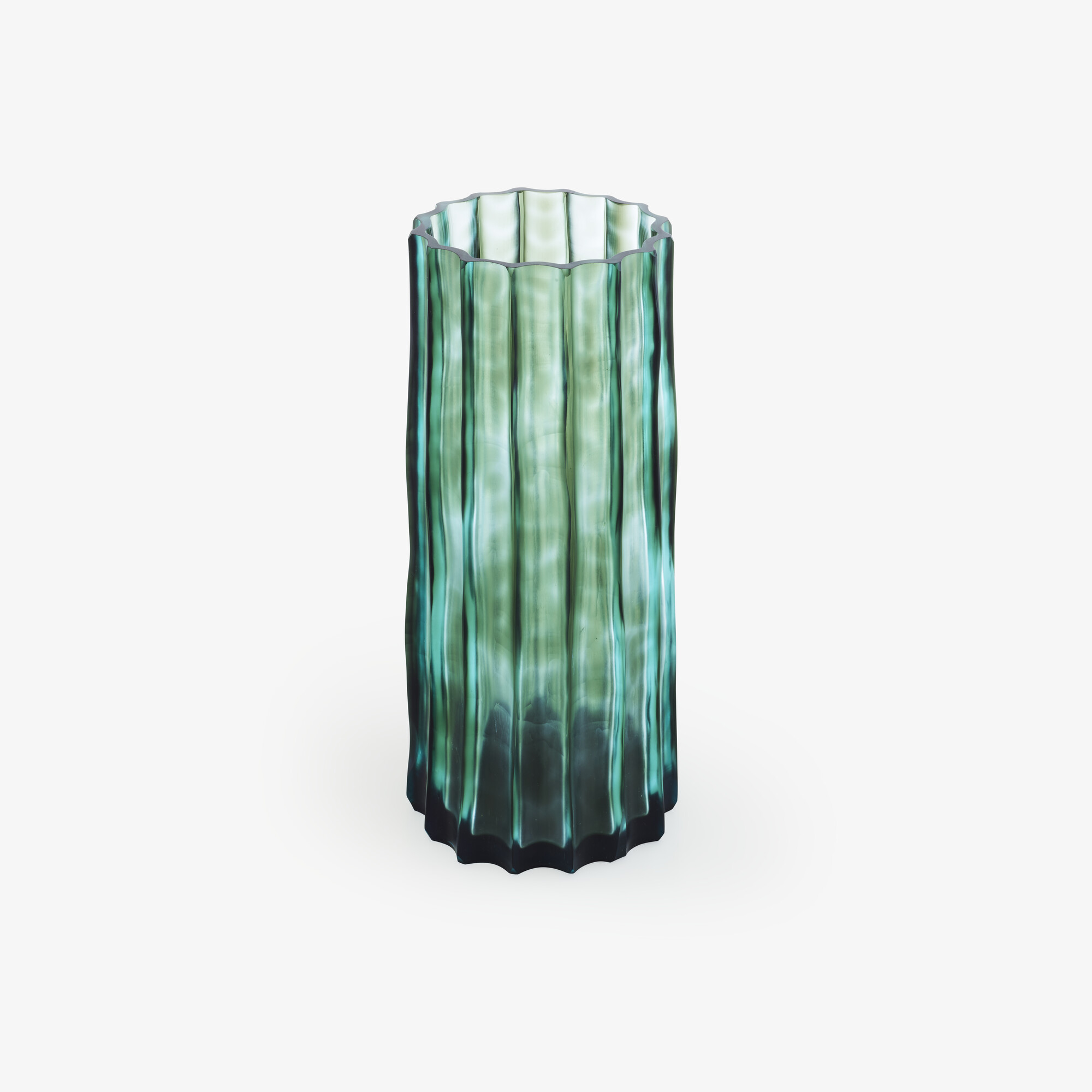 Image Set of 2 vases small green 1