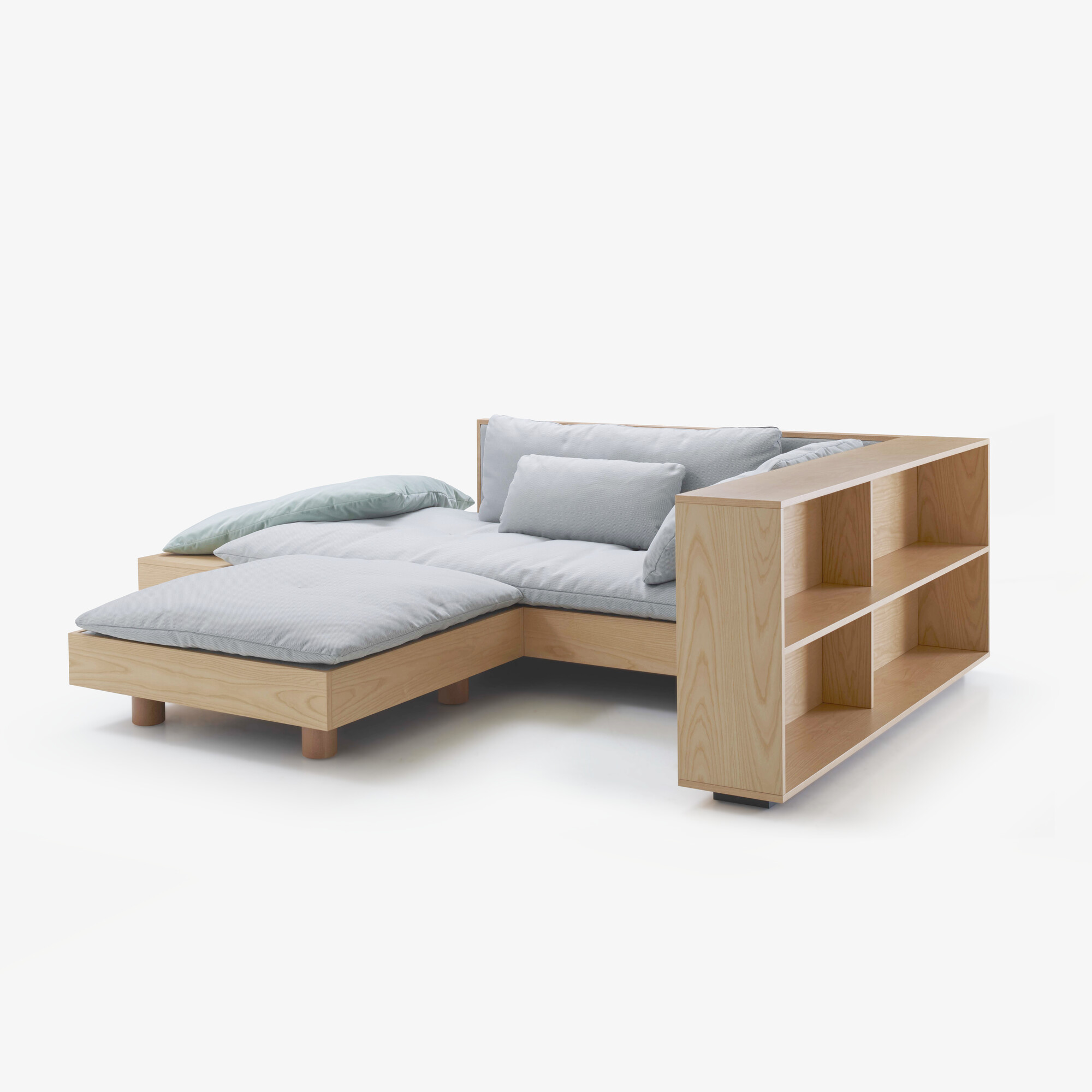 Image Chaise longue with long unit + shelf 2