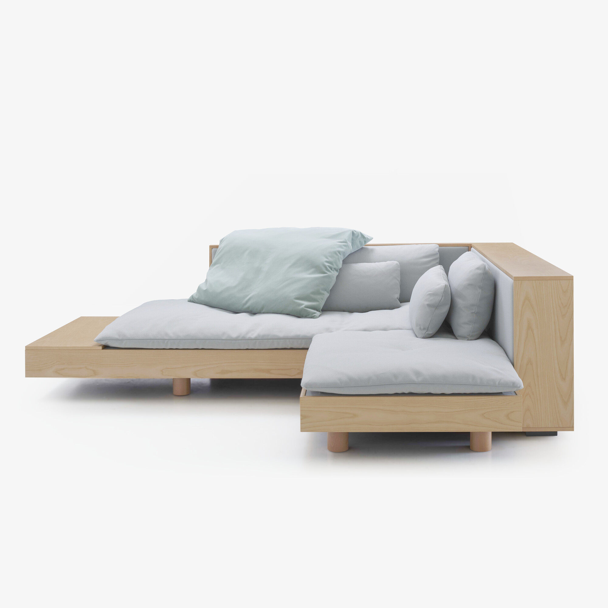 Image CHAISE LONGUE WITH LONG UNIT + SHELF