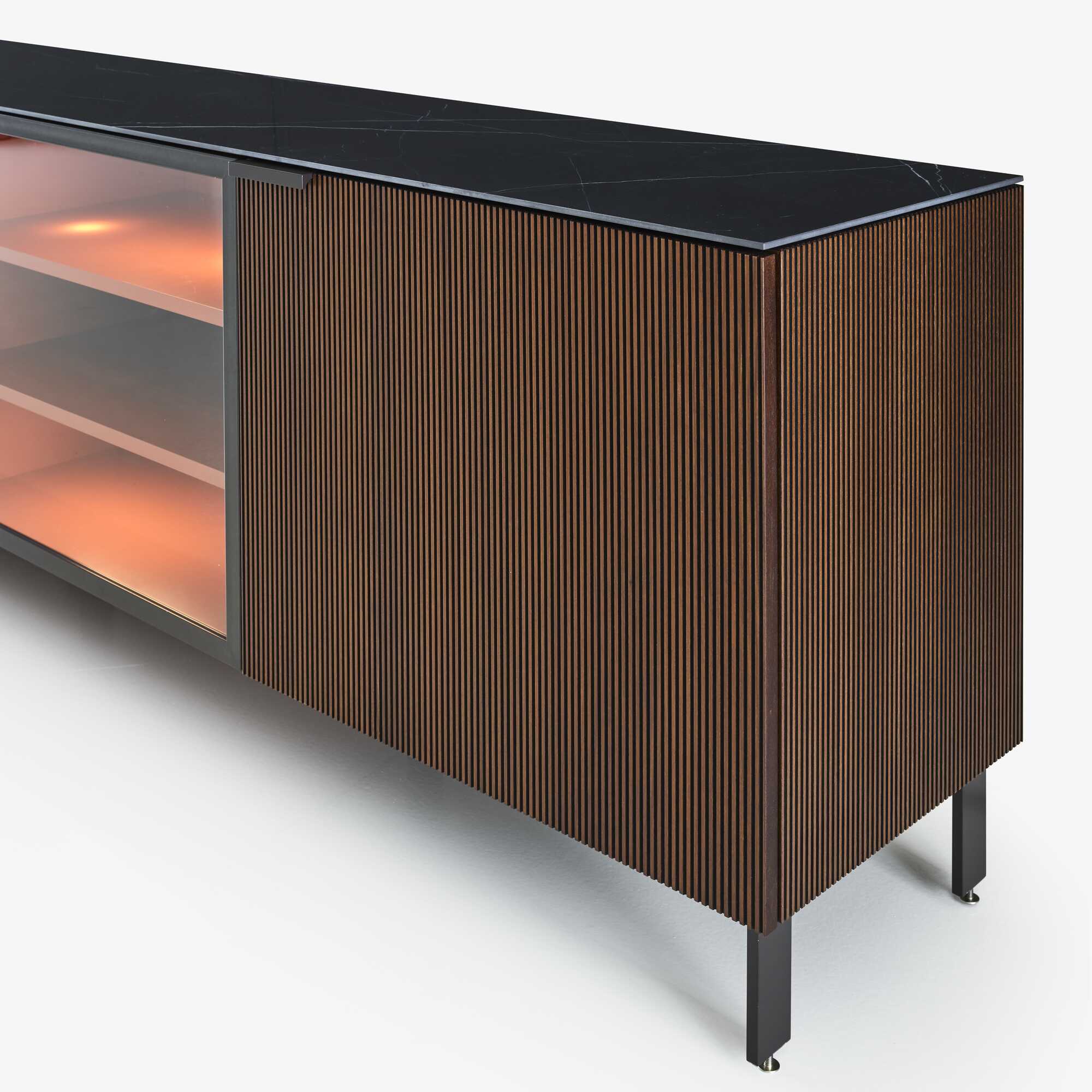 Image Sideboard with glass door 4 doors  3