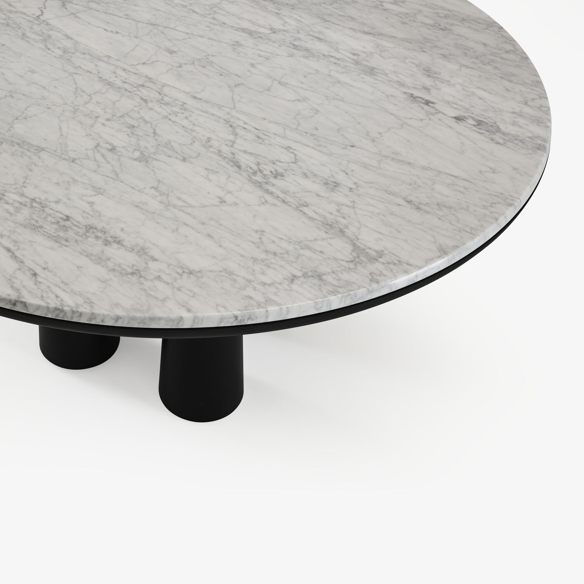 Image Dining table base in black stained ash 6
