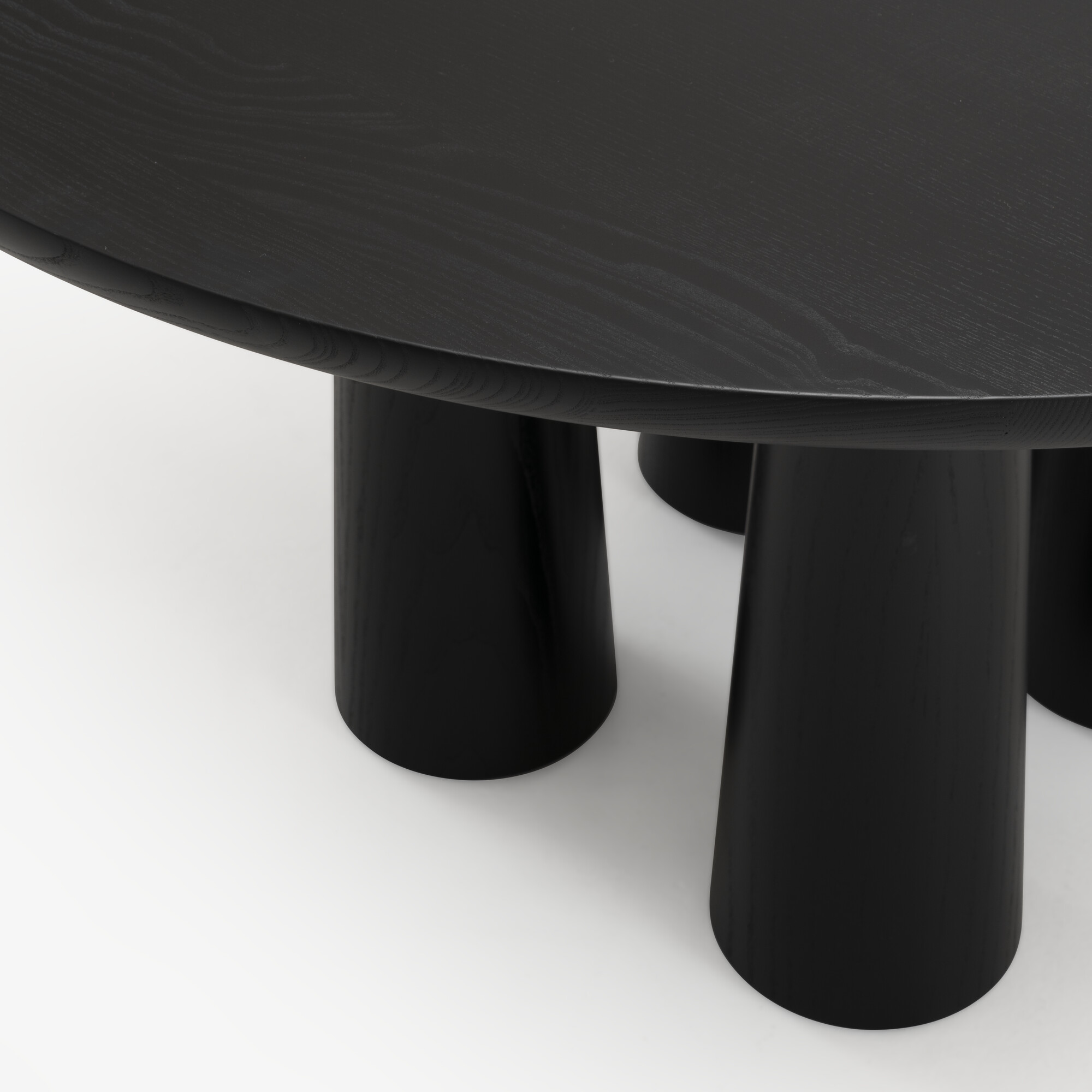 Image Dining table black stained ash base in black stained ash 2