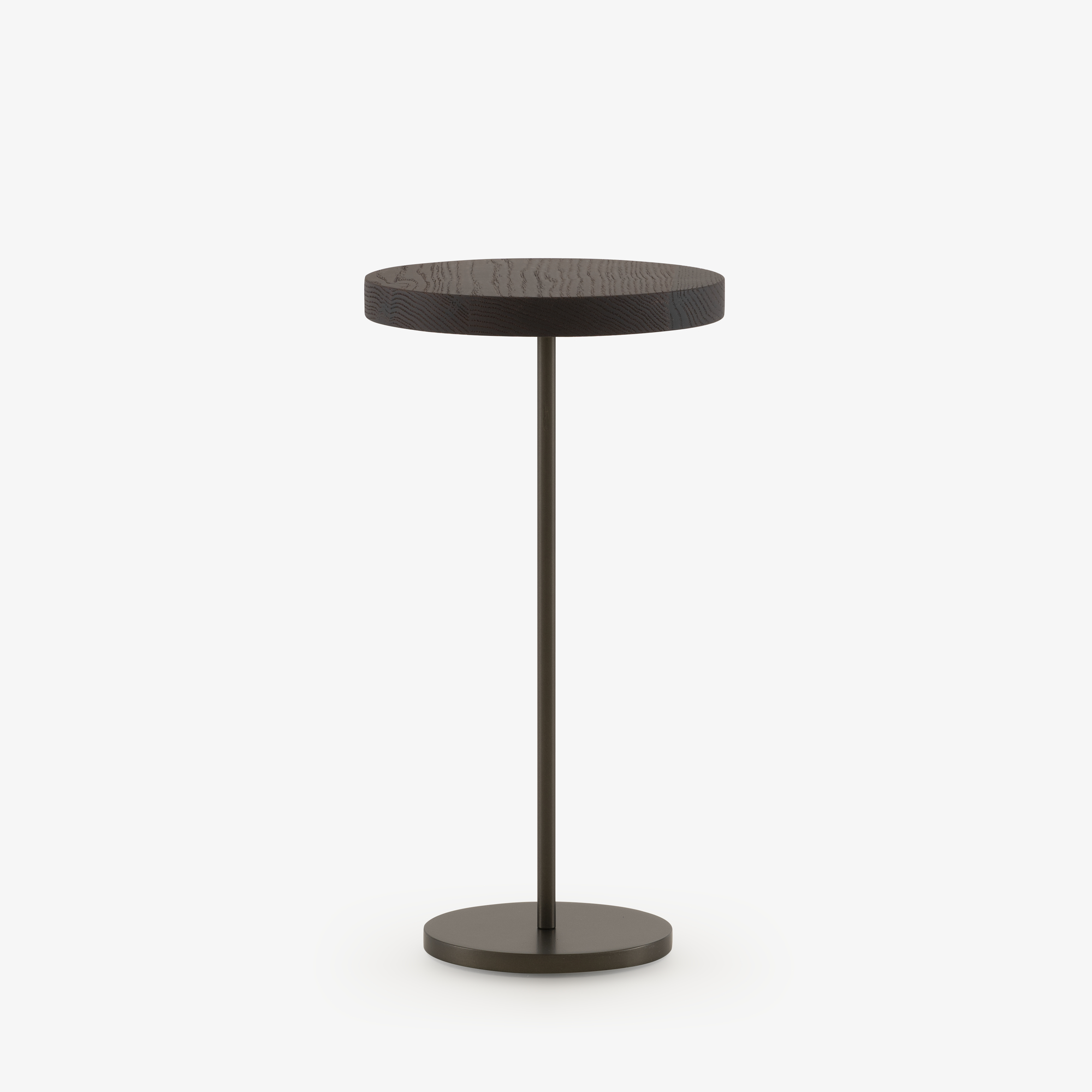 Image Pedestal table base dark bronze lacquer  1