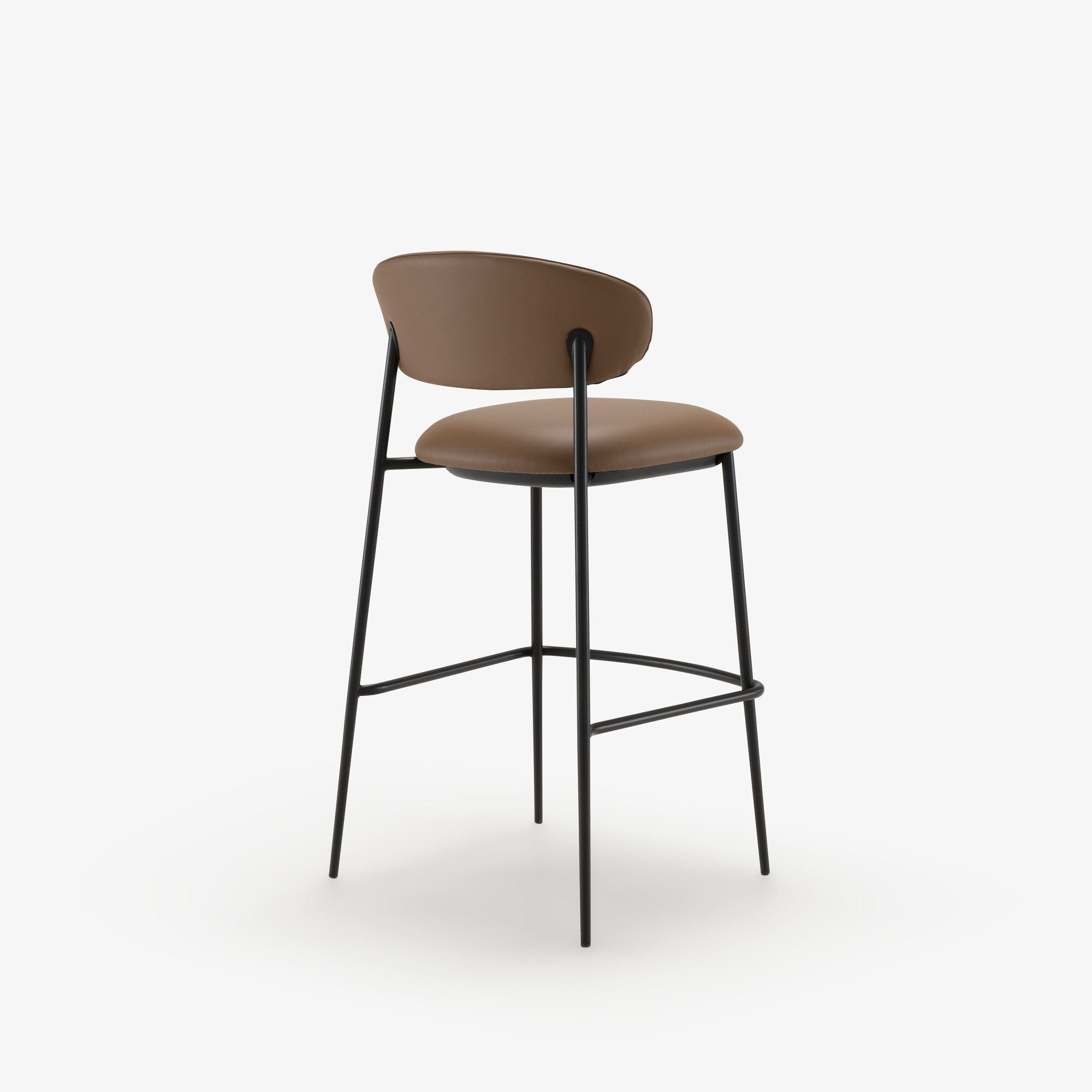 Image High bar chair skiaccia leather/dako marron 3