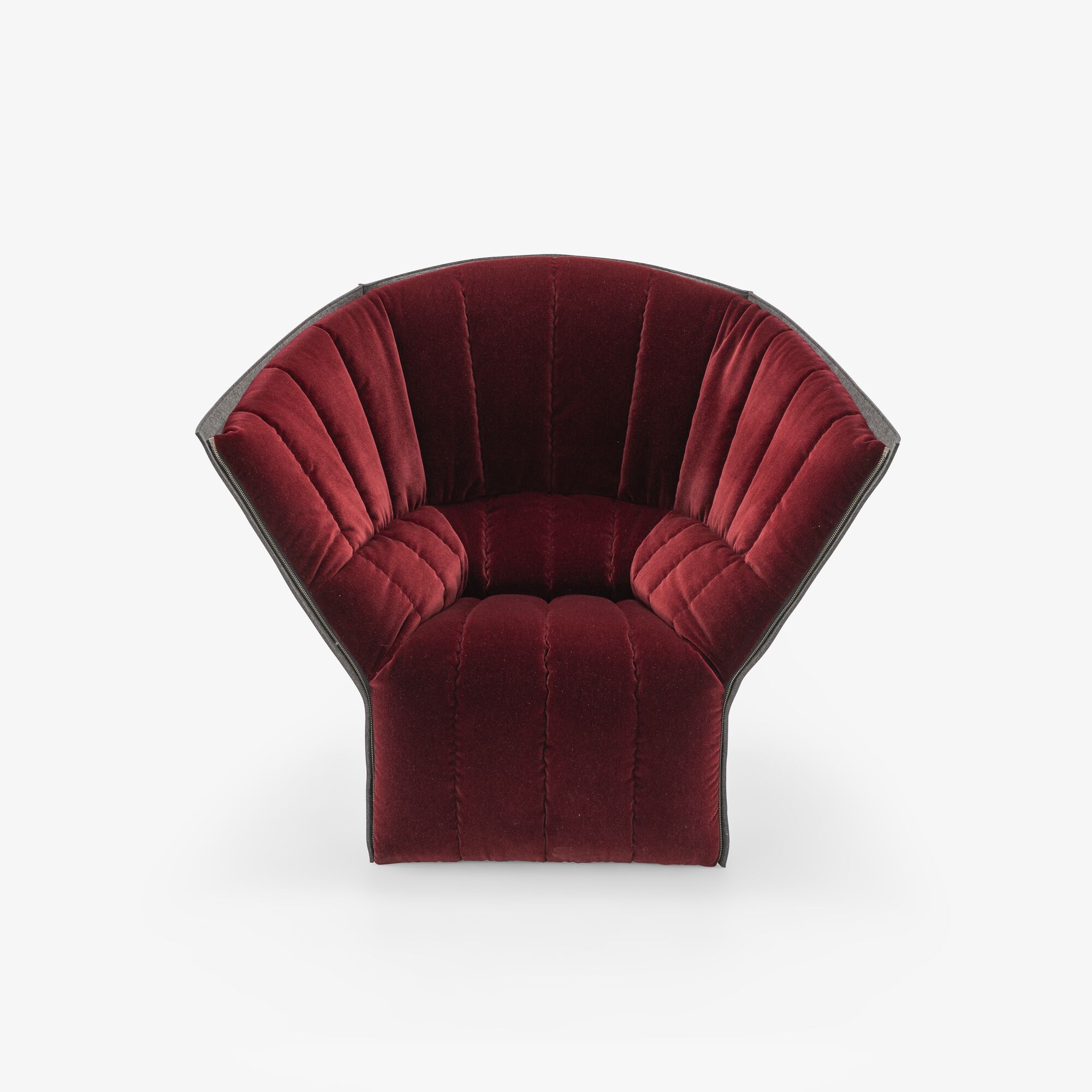 Image Armchair high back exterior of back in felt 1