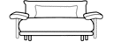 BED SETTEE WITH 2 ARMS