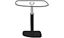 TABLE BLACK LACQUERED BASE CLEAR GLASS TOP