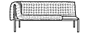 1-ARMED SETTEE RIGHT WITH TABLE SURFACE 