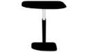 TABLE BLACK LACQUERED BASE TOP IN BLACK FENIX LAMINATE