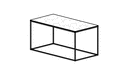 LOW TABLE - MEDIUM - TOP IN WHITE MARBLE-EFFECT CERAMIC STONEWARE WHITE LACQUERED BASE