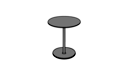 PEDESTAL TABLE WITH TWO SURFACES MOUTARDE LACQUER 