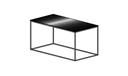LOW TABLE - MEDIUM - MARQUINIA CERAMIC STONEWARE TOP WHITE LACQUERED BASE
