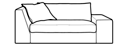 SMALL ASYMMETRICAL SETTEE COMPLETE ITEM