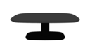 LOW TABLE WALNUT TOP BLACK LACQUERED BASE