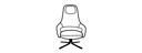 SWIVELLING ARMCHAIR / HIGH BACK