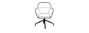 CARVER CHAIR CENTRAL PEDESTAL - ANTHRACITE METAL 