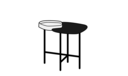 OCCASIONAL TABLE BLACK-STAINED ASH / WHITE CERAMIC 