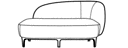 1-ARMED SETTEE LEFT COMPLETE ITEM 