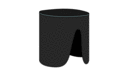 OCCASIONAL TABLE BLACK MARQUINIA MARBLE TOP 
